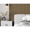 Mexen Lam-F sample of acoustic wall slats, 8 mm felt, technical veneer, Natural Bamboo - S105-011-S