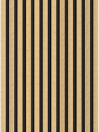 Mexen Lam-F sample of acoustic wall slats, 8 mm felt, technical veneer, Natural Bamboo - S105-011-S