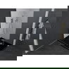 Mexen Pretoria hinged shower cubicle 70 x 100 cm, Graphite, Chrome + shower tray Flat, Black - 852-070-100-01-40-4070