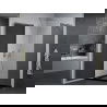 Mexen Pretoria hinged shower cubicle 70 x 100 cm, Graphite, Chrome + shower tray Flat, Black - 852-070-100-01-40-4070