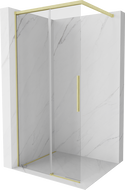 Mexen Rox Walk-in shower wall 80 x 200 cm, transparent 8 mm, brushed gold - 8C2-080-003-55-00