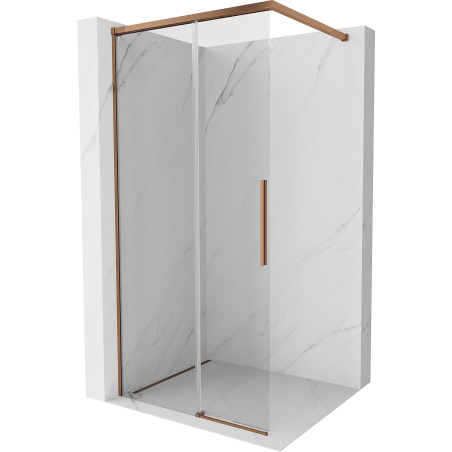 Mexen Rox Walk-in shower wall 115 x 200 cm, transparent 8 mm, rose gold - 8C2-115-003-60-00