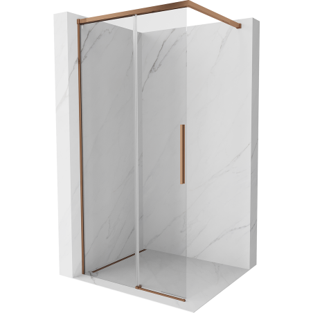 Mexen Rox Walk-in Shower Wall 120 x 200 cm, Transparent 8 mm, Rose Gold - 8C2-120-003-60-00