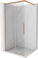 Mexen Rox Walk-in Shower Wall 95 x 200 cm, Transparent 8 mm, Brushed Copper - 8C2-095-003-65-00
