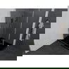 Mexen Pretoria hinged shower cubicle 80 x 70 cm, Graphite, Chrome + shower tray Flat, Black - 852-080-070-01-40-4070