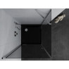 Mexen Pretoria hinged shower cabin 80 x 80 cm, graphite, chrome + Flat tray, black - 852-080-080-01-40-4070
