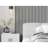 Mexen Lam-F acoustic wall slat sample, felt 6 mm, White Gloss - S105-054-S