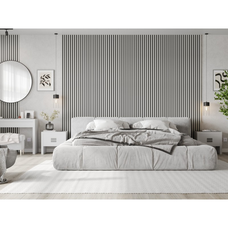 Mexen Lam-F acoustic wall slat sample, felt 6 mm, White Gloss - S105-054-S