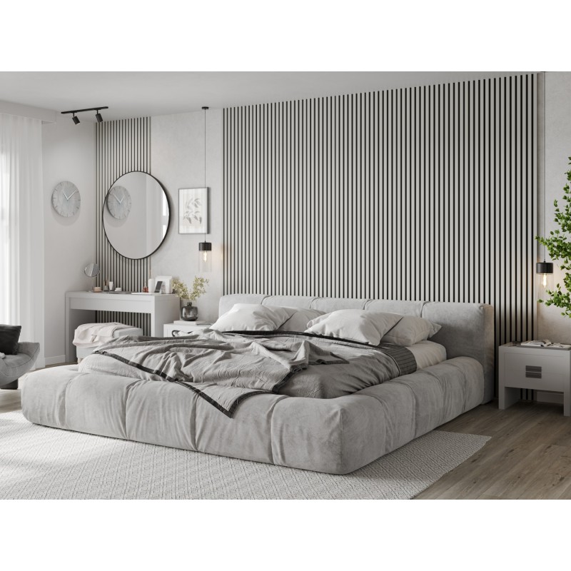 Mexen Lam-F acoustic wall slat sample, felt 6 mm, White Gloss - S105-054-S