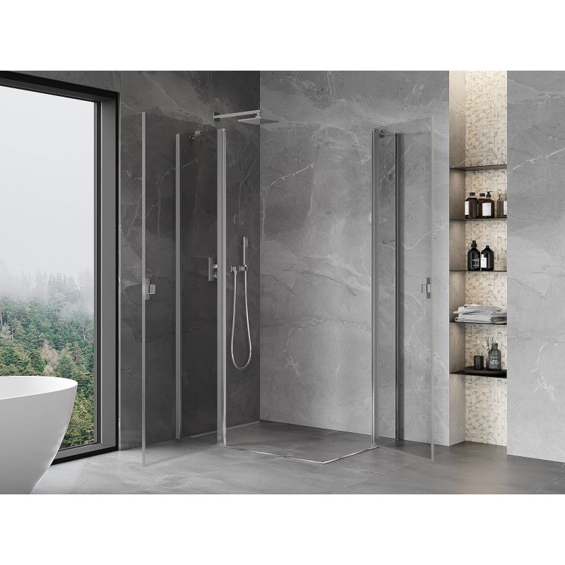 Mexen Mist Duo hinged shower enclosure 110 x 90 cm, transparent, chrome - 8A4-110-090-01-00