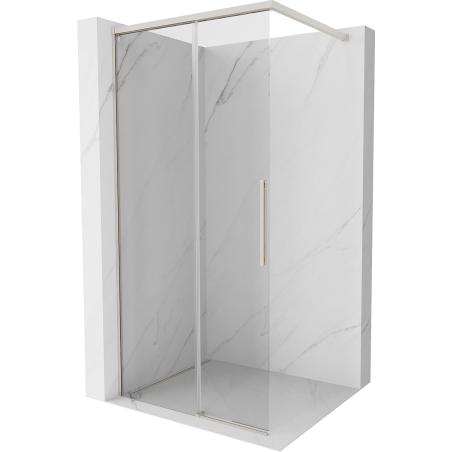 Mexen Rox Walk-in Shower Wall 75 x 200 cm, Transparent 8 mm, Brushed Nickel - 8C2-075-003-97-00