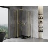 Mexen Mist Duo pivot shower cabin 110 x 110 cm, transparent, gold - 8A4-110-110-50-00