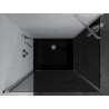 Mexen Pretoria 90 x 100 cm Pivot Shower Enclosure, Graphite, Chrome + Flat Tray, Black - 852-090-100-01-40-4070