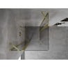 Mexen Mist Duo pivot shower enclosure 70 x 70 cm, transparent, brushed gold - 8A4-070-070-55-00