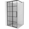 Mexen Rox Walk-in shower wall left 95 x 200 cm, black grid 8 mm, black - 8C2-095-003-70-77-L