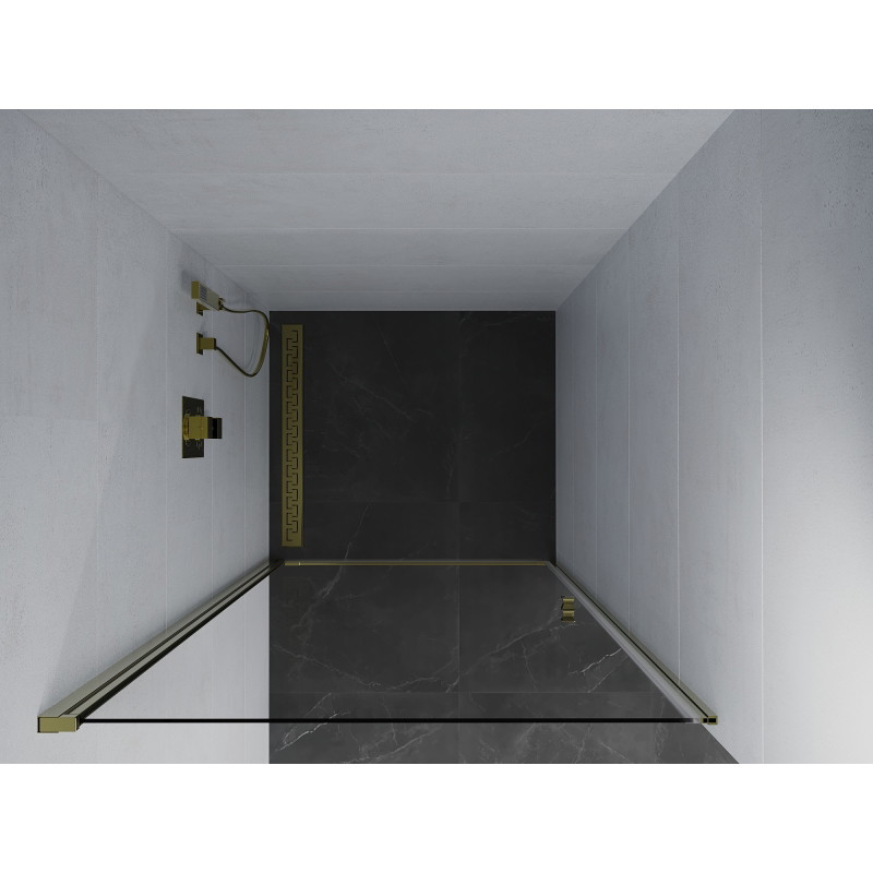 Mexen Pretoria swing shower door 100 cm, transparent, gold - 852-100-000-50-00