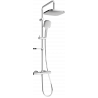 Mexen KX33 surface-mounted shower set with showerhead and thermostatic faucet, chrome - 771503391-00