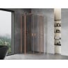 Mexen Mist Duo hinged shower cabin 120 x 120 cm, transparent, brushed copper - 8A4-120-120-65-00