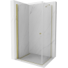 Mexen Pretoria swing shower cabin 100 x 80 cm, transparent, gold - 852-100-080-50-00