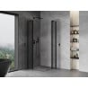 Mexen Mist Duo pivot shower cabin 110 x 110 cm, transparent, black - 8A4-110-110-70-00