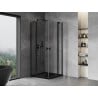 Mexen Mist Duo Hinged Shower Enclosure 115 x 115 cm, Transparent, Black - 8A4-115-115-70-00