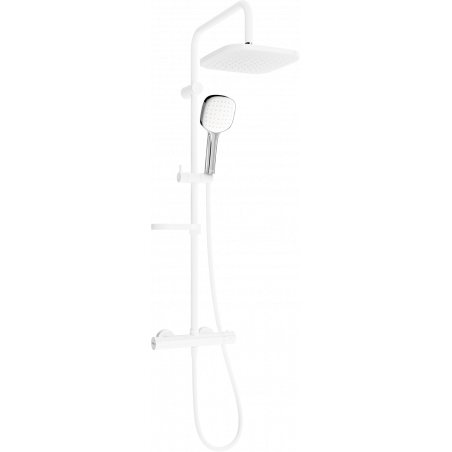 Mexen KX33 exposed shower set with overhead shower and thermostatic mixer, white/chrome - 771503391-21