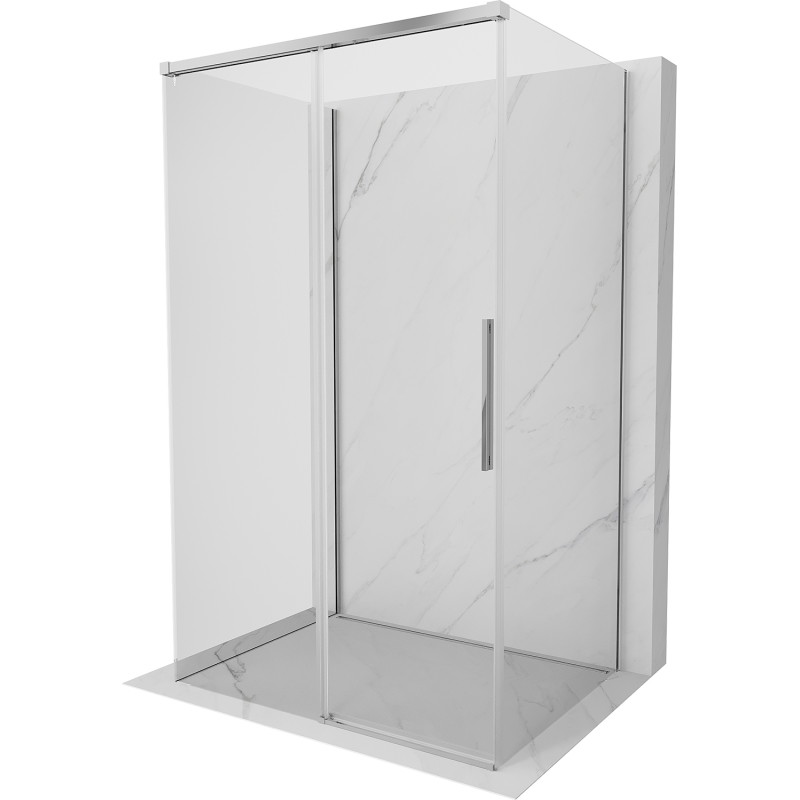 Mexen Rox-3S 3-wall sliding shower enclosure 160 x 70 cm, transparent, chrome - 8C2-160-070-01-00-3S