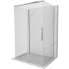 Mexen Rox-3S 3-wall sliding shower enclosure 100 x 75 cm, transparent, chrome - 8C2-100-075-01-00-3S