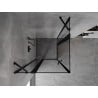 Mexen Mist Duo pivot shower enclosure 110 x 110 cm, black frame, black - 8A4-110L-110P-70-70