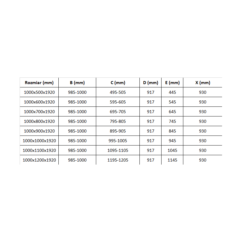 Mexen Pretoria Hinged Shower Enclosure 100 x 70 cm, Transparent, Black - 852-100-070-70-00