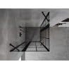 Mexen Mist Duo folding shower cabin 75 x 75 cm, black grid, black - 8A4-075L-075P-70-77