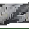 Mexen Pretoria hinged shower cubicle 100 x 80 cm, transparent, Black - 852-100-080-70-00