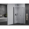 Mexen Pretoria hinged shower cubicle 100 x 80 cm, transparent, Black - 852-100-080-70-00