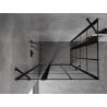 Mexen Mist Duo 90 x 85 cm Hinged Shower Cabin, Black Grid, Black - 8A4-090L-085P-70-77