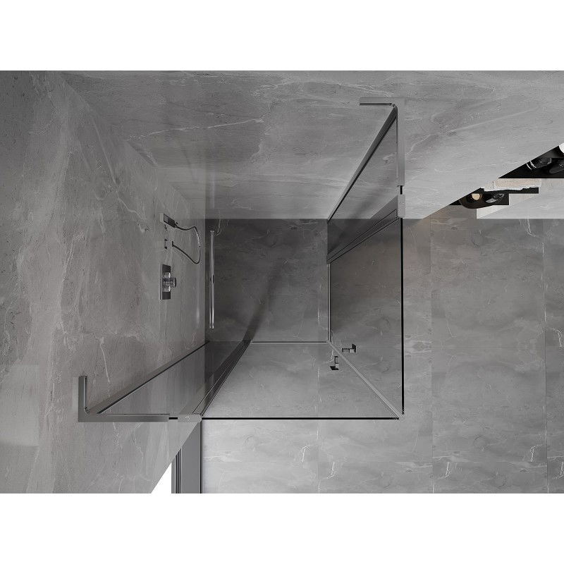 Mexen Mist L Duo hinged shower enclosure 90 x 90 cm, transparent, chrome - 8A4L-090-090-01-00