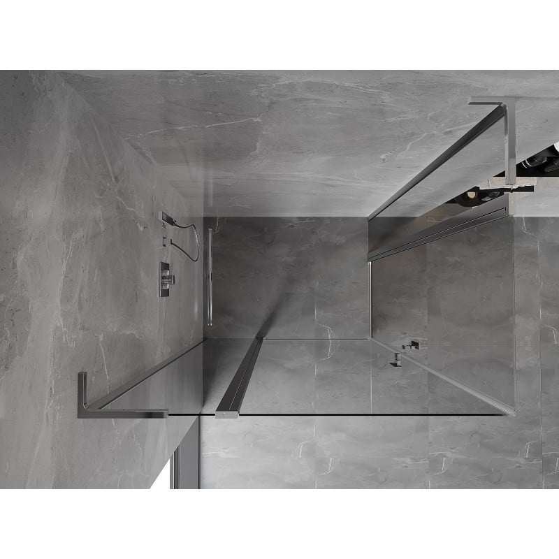 Mexen Mist L Duo Hinged Shower Enclosure 105 x 95 cm, Transparent, Chrome - 8A4L-105-095-01-00
