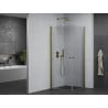 Mexen Pretoria Duo 100 x 100 cm Hinged Shower Enclosure, Transparent, Gold - 852-100-100-50-00-02