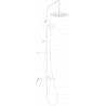 Mexen KX40 exposed shower set with overhead shower and thermostatic mixer, white - 771504091-20