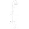 Mexen KX40 exposed shower set with rain showerhead and thermostatic faucet, white - 771504091-20