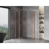Mexen Mist L Duo hinged shower enclosure 105 x 90 cm, transparent, brushed copper - 8A4L-105-090-65-00