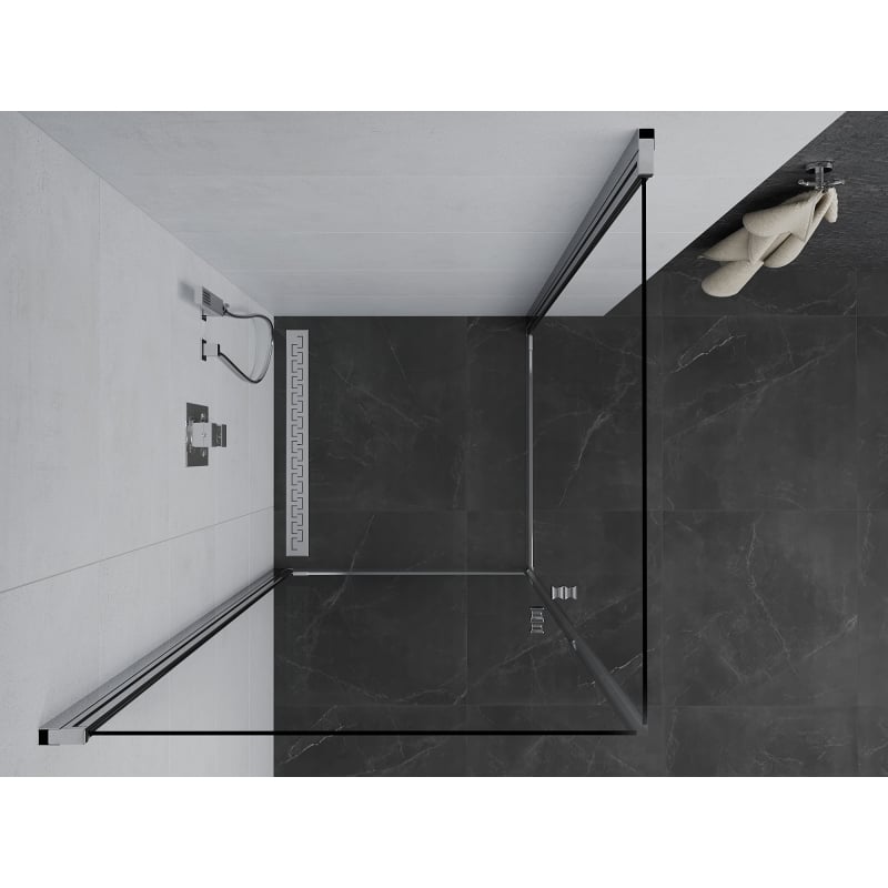 Mexen Pretoria Duo Hinged Shower Cabin 100 x 100 cm, Transparent, Chrome - 852-100-100-02-00