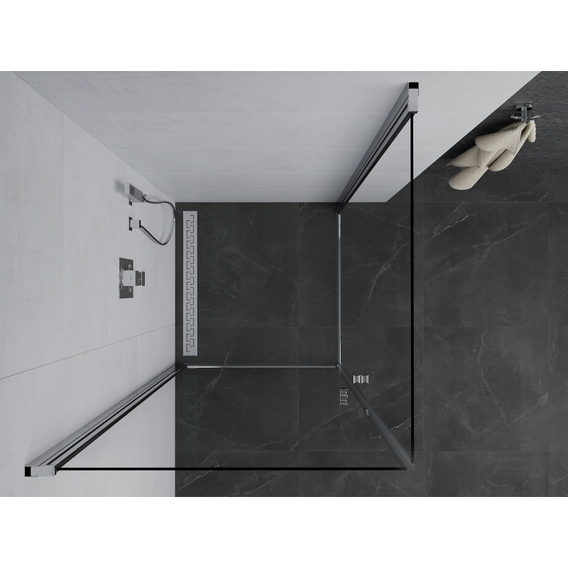 Mexen Pretoria Duo Swing Shower Cabin 100 x 100 cm, Transparent, Chrome - 852-100-100-02-00