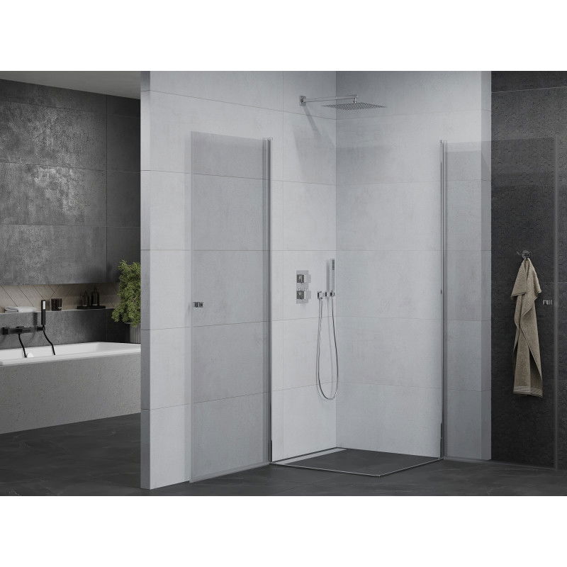 Mexen Pretoria Duo Pivot Shower Enclosure 100 x 100 cm, Transparent, Chrome - 852-100-100-02-00