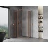 Mexen Mist L Duo Shower Enclosure Hinged 105 x 105 cm, Transparent, Brushed Copper - 8A4L-105-105-65-00