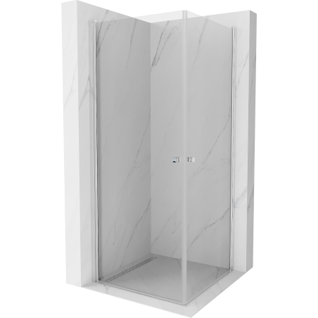 Mexen Pretoria Duo Hinged Shower Cabin 100 x 100 cm, Transparent, Chrome - 852-100-100-02-00