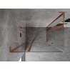 Mexen Mist L Duo Hinged Shower Enclosure 110 x 105 cm, Transparent, Brushed Copper - 8A4L-110-105-65-00