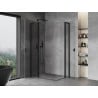Mexen Mist L Duo Hinged Shower Enclosure 120 x 110 cm, Transparent, Black - 8A4L-120-110-70-00