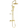 Mexen KX40 exposed shower set with shower head and thermostatic mixer, gold - 771504091-50