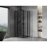 Mexen Mist L Duo shower enclosure hinged 95 x 95 cm, black frame, black - 8A4L-095L-095P-70-70