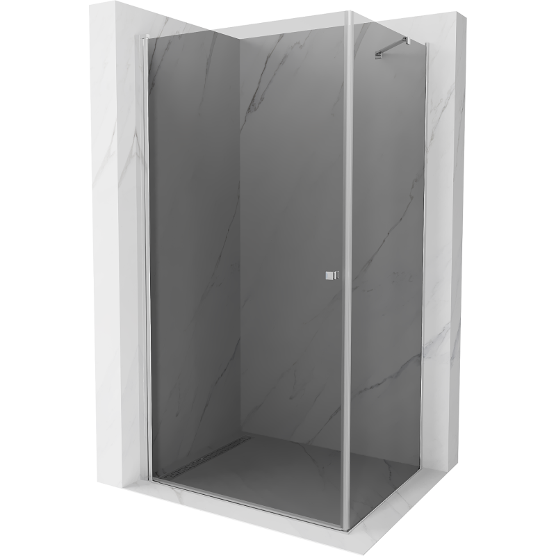 Mexen Pretoria swing shower cabin 100 x 80 cm, graphite, chrome - 852-100-080-01-40